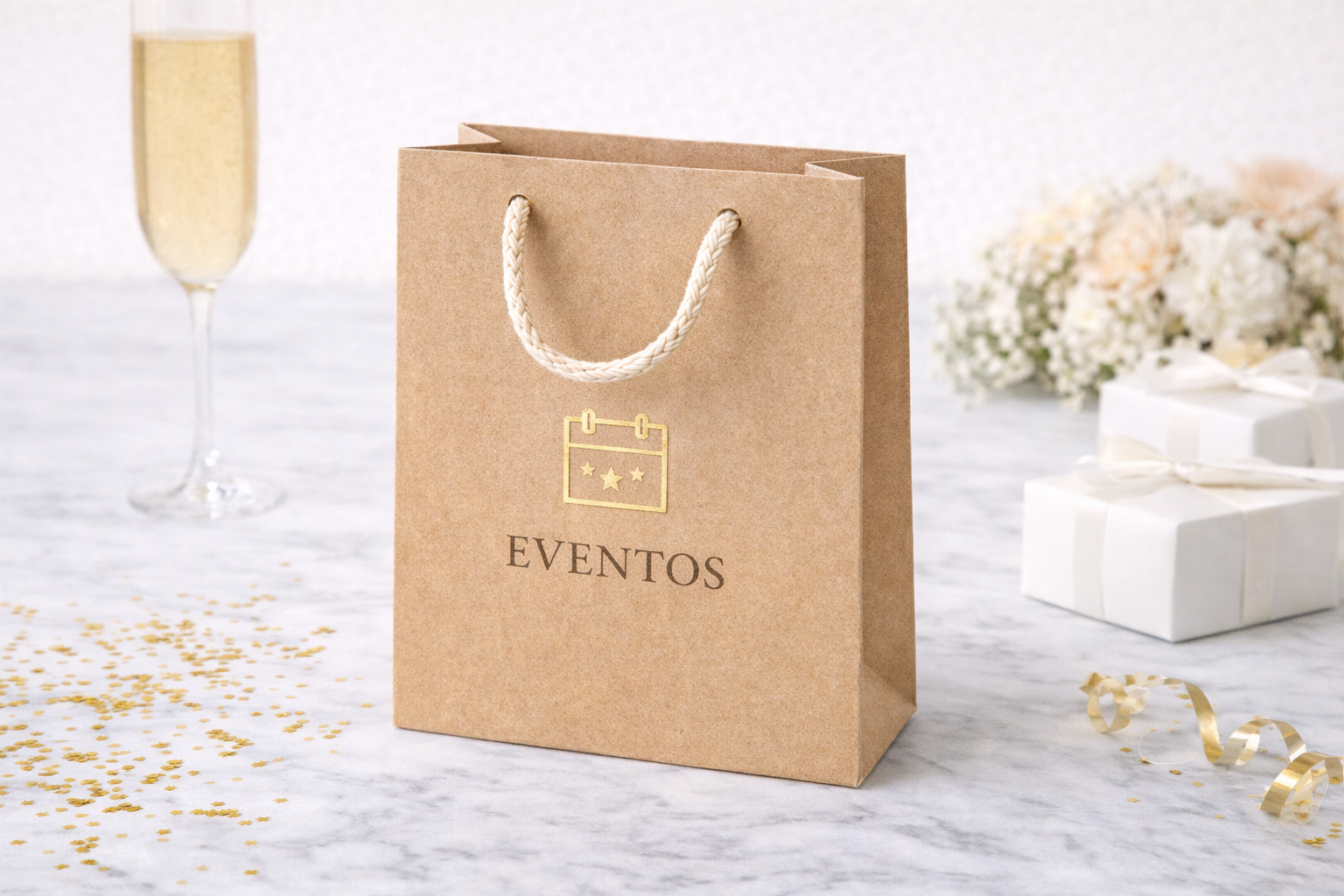 Bolsas de papel kraft para eventos corporativos y sociales